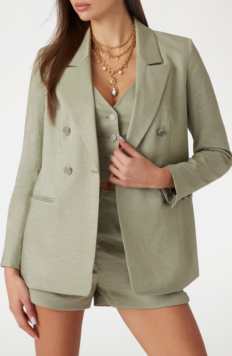 GUESS Camille Perfect Satin Blazer, Main, color, 