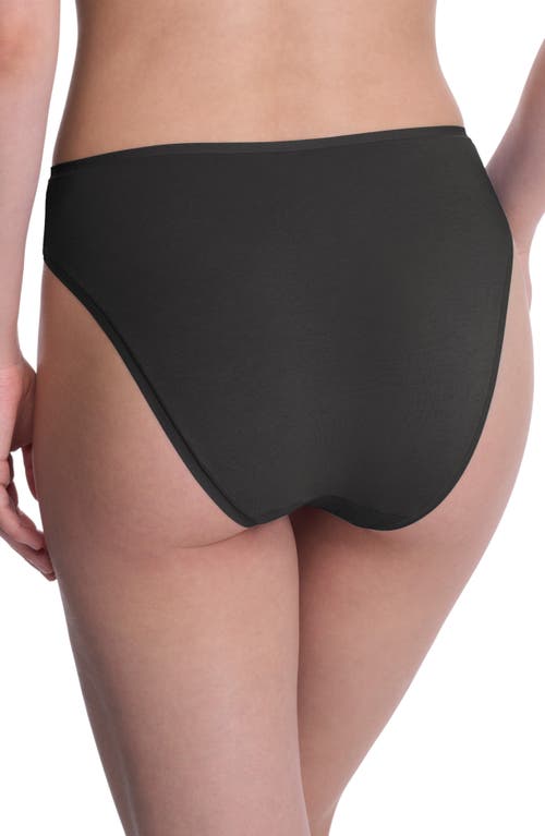 Natori Bliss Bare Cotton High Cut Briefs In Gray