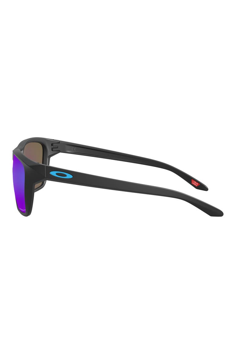 Sylas 58mm Prizm™ Polarized Keyhole Sunglasses, Alternate, color, SOLID BLACK