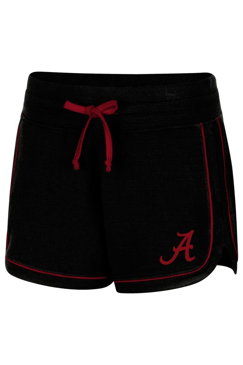 Women's Colosseum Black Alabama Crimson Tide Lil Sebastian Tri-Blend Shorts, Alternate, color, Black