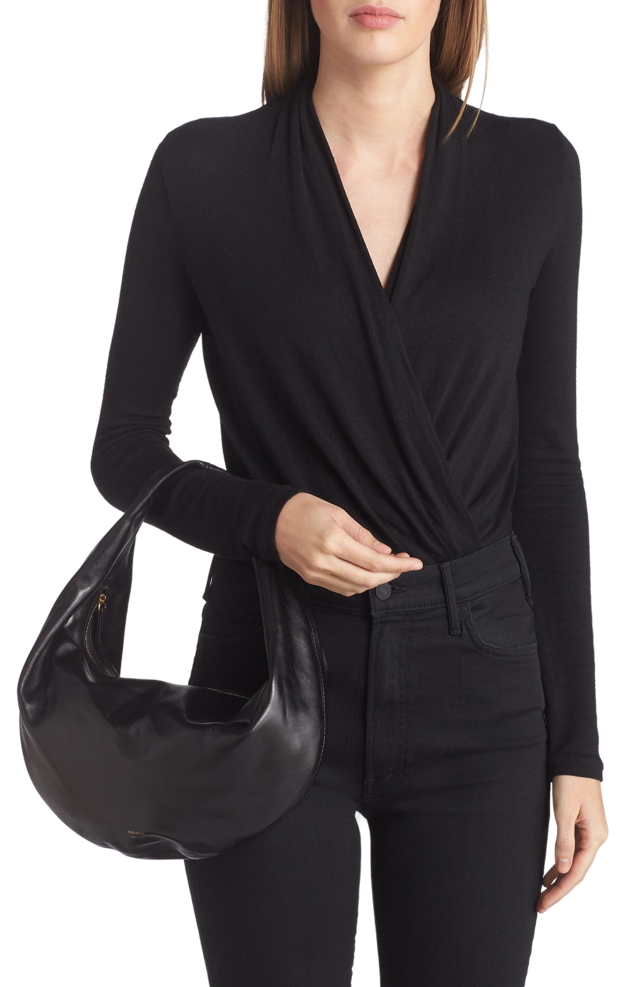 Khaite Medium Olivia Leather Hobo Bag, Alternate, color, 