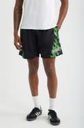 MARKET Toxic Flames Mesh Shorts