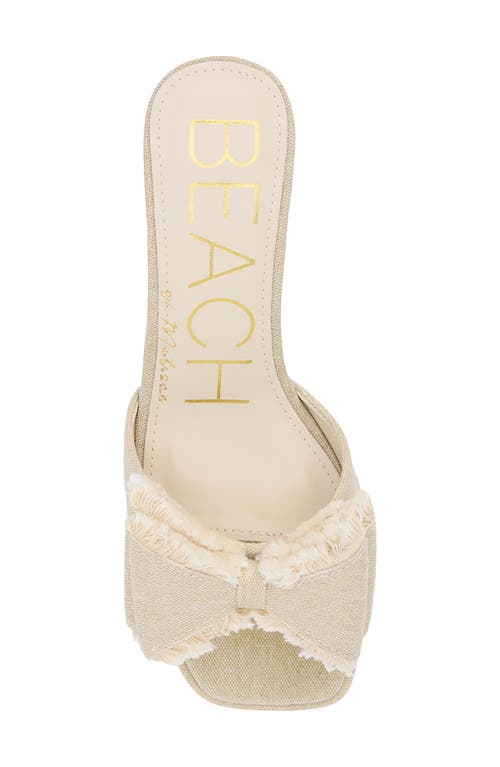 Beach By Matisse Penelope Kitten Heel Slide Sandal In Natural Linen