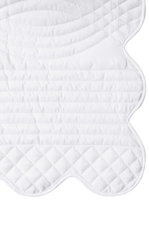 Vcny Home Scallop Microfiber Quilt Set In White
