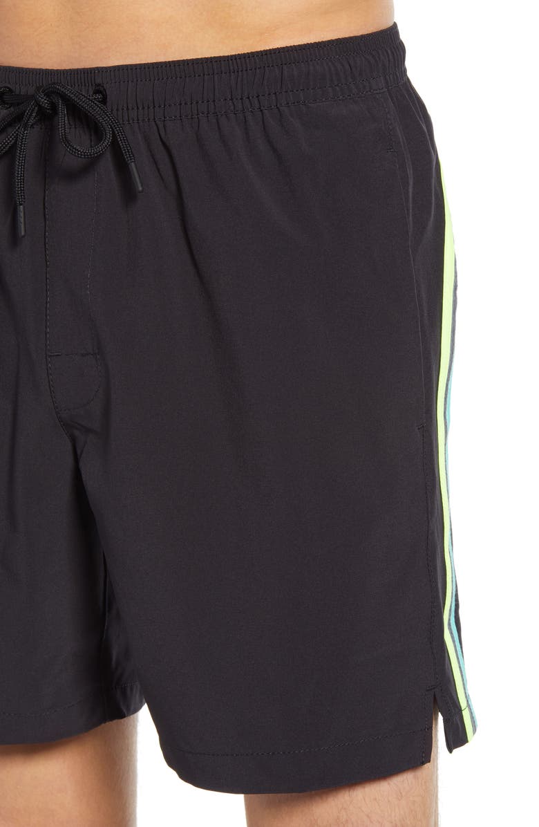Sundek Back Stripe Volley Swim Trunks, Alternate, color,