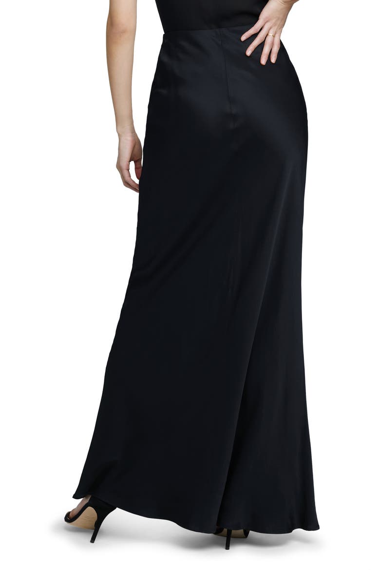 Zeta Satin Maxi Skirt, Alternate, color, BLACK