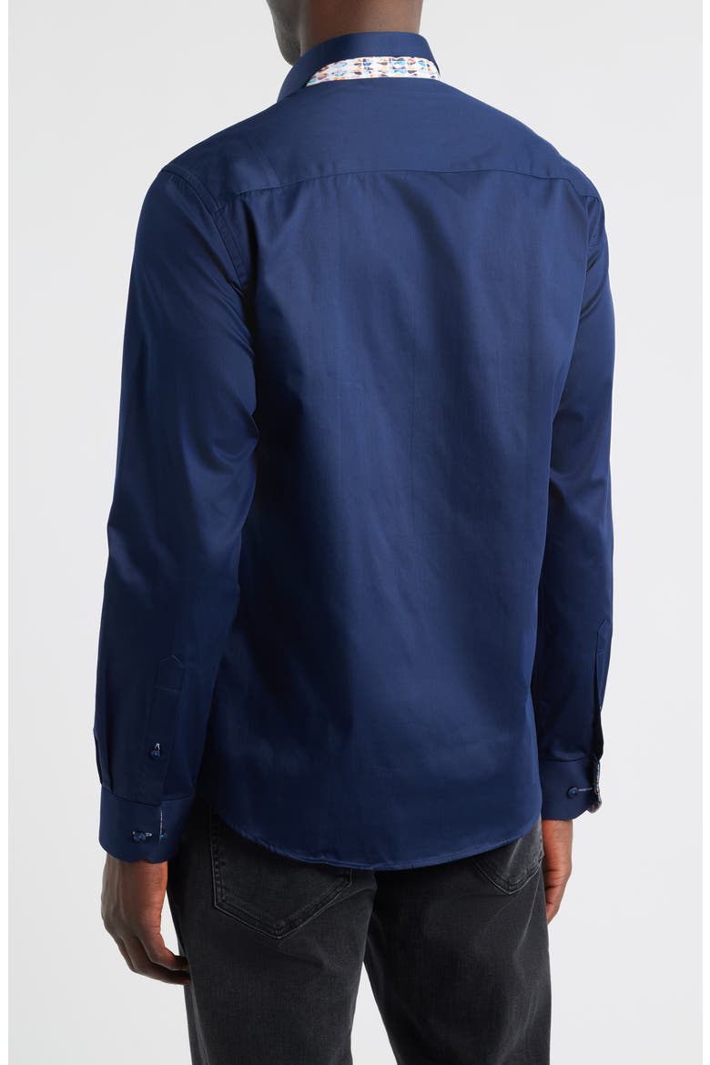Sinai Collection Luxe Cotton Dress Shirt, Alternate, color, NAVY