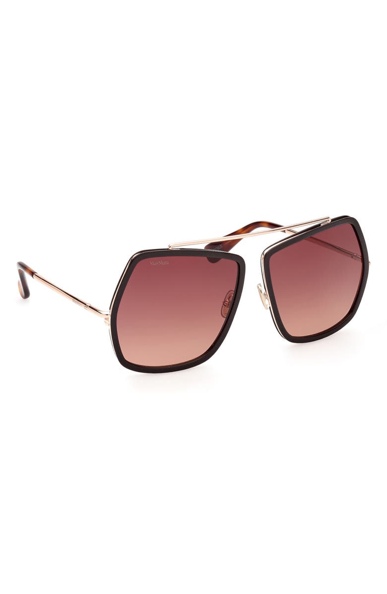 Max Mara 64mm Gradient Geometric Sunglasses, Alternate, color,