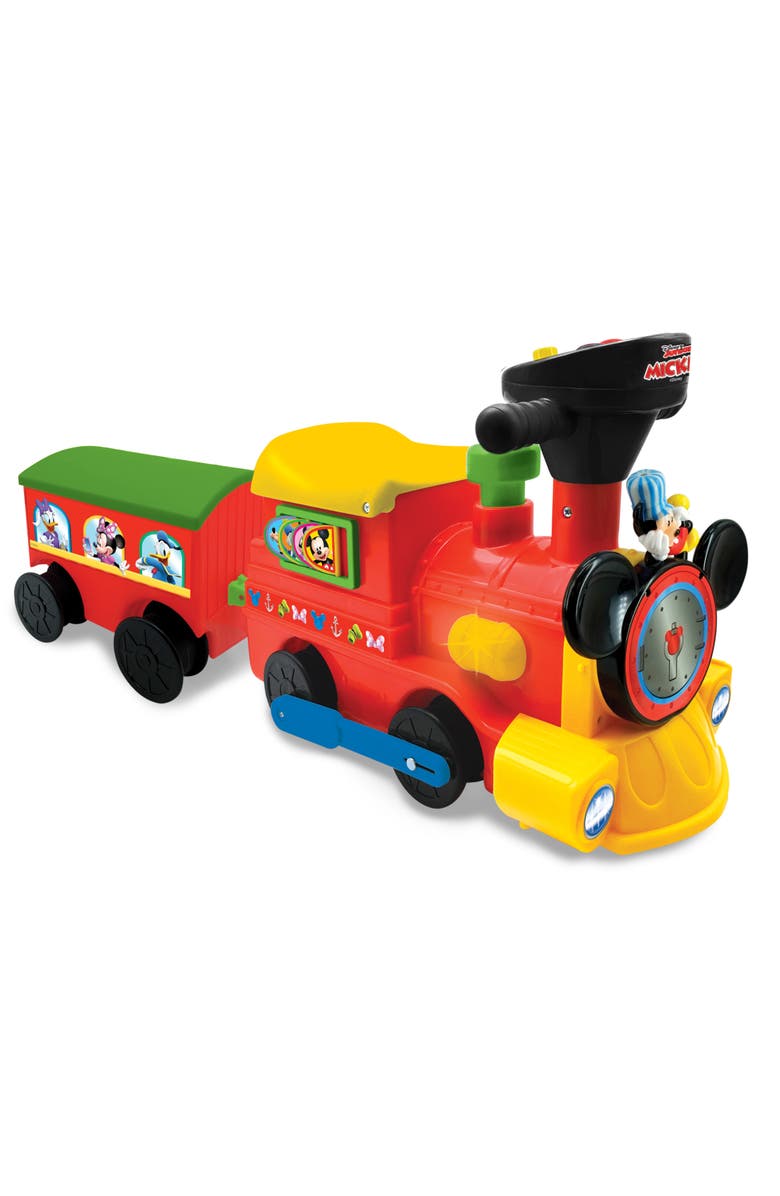 Kiddieland Disney Mickey Mouse 2In1 Battery powered Rideon Choo Choo Train, Main, color, Multicolored