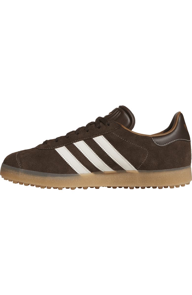 adidas Gazelle Golf Sneaker, Alternate, color, Dark Brown/ Cream White/ Gum 4
