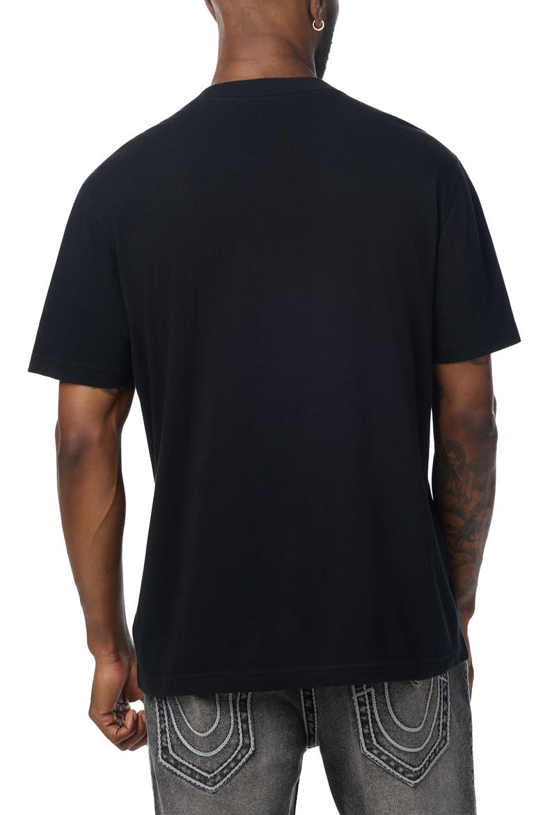 Arch Logo Buddha Graphic T-Shirt, Alternate, color, JET BLACK