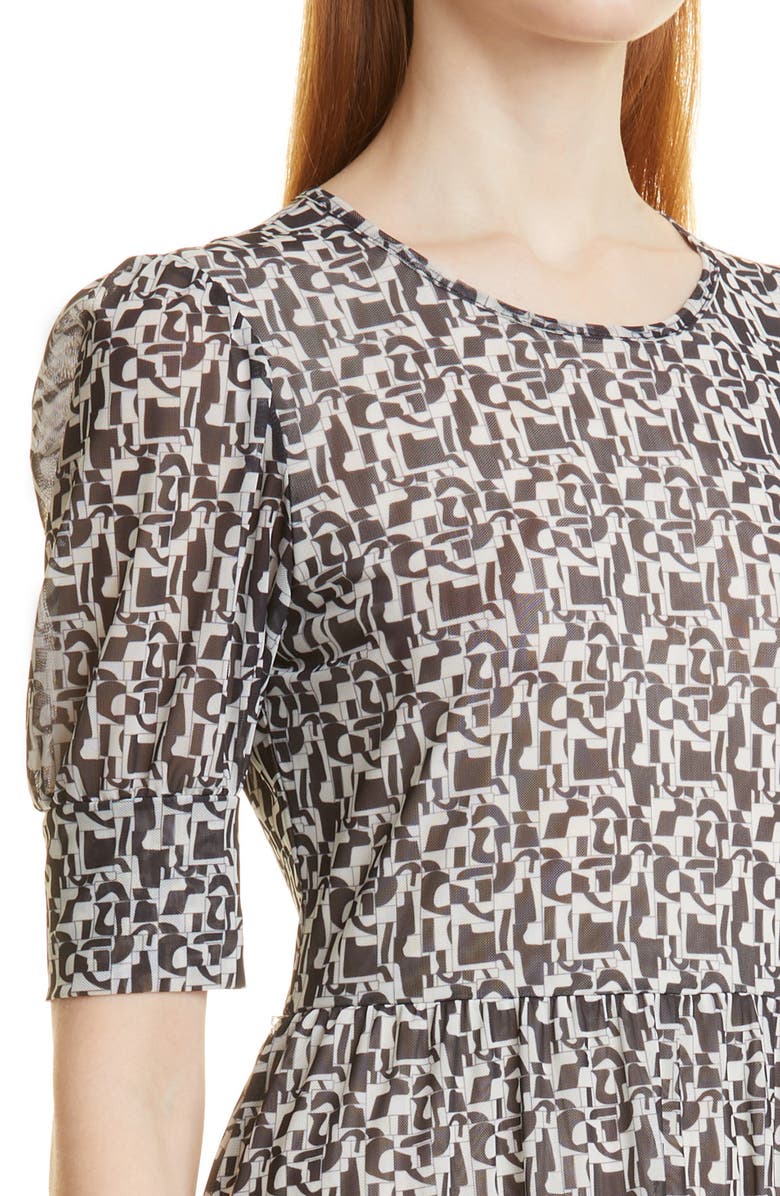 Baum und Pferdgarten Jocelyn Puff Sleeve Midi Dress, Alternate, color, 