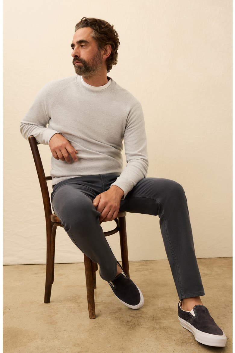 Legend Crew Organic Cotton Blend Sweater, Alternate, color, LIGHT HEATHER GREY