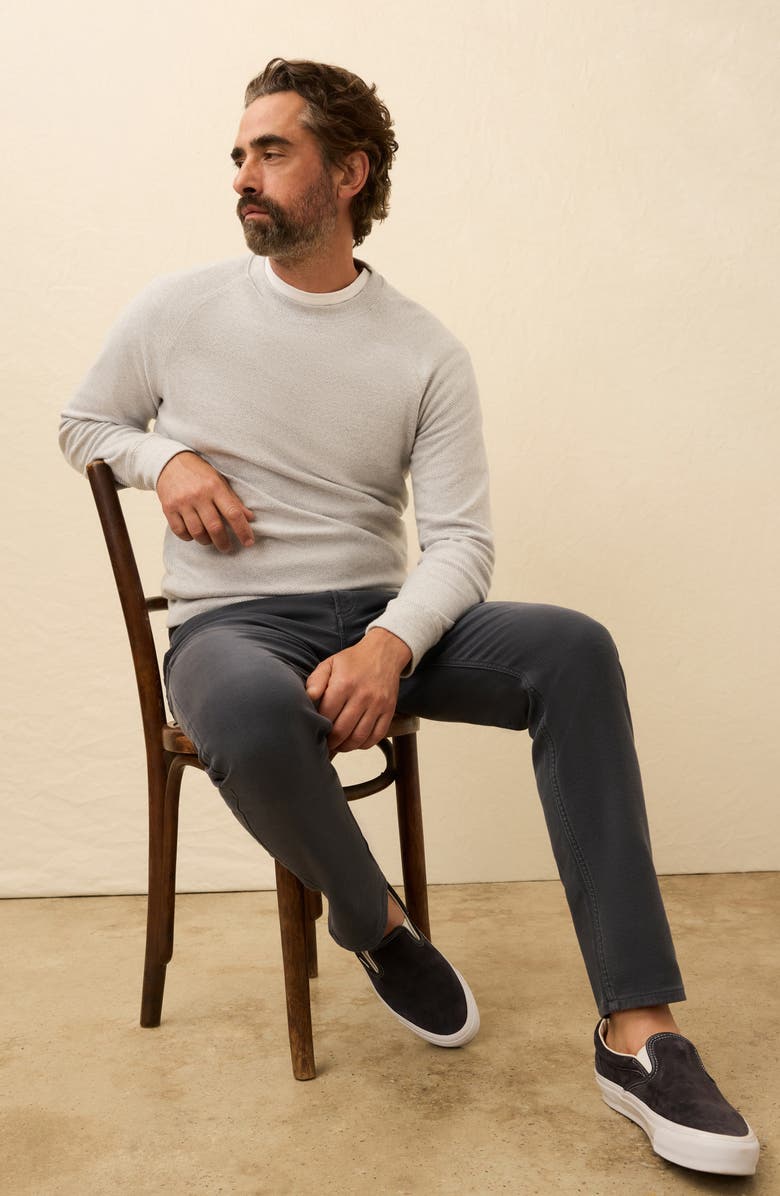 Faherty Legend Crew Organic Cotton Blend Sweater, Alternate, color, Light Heather Grey