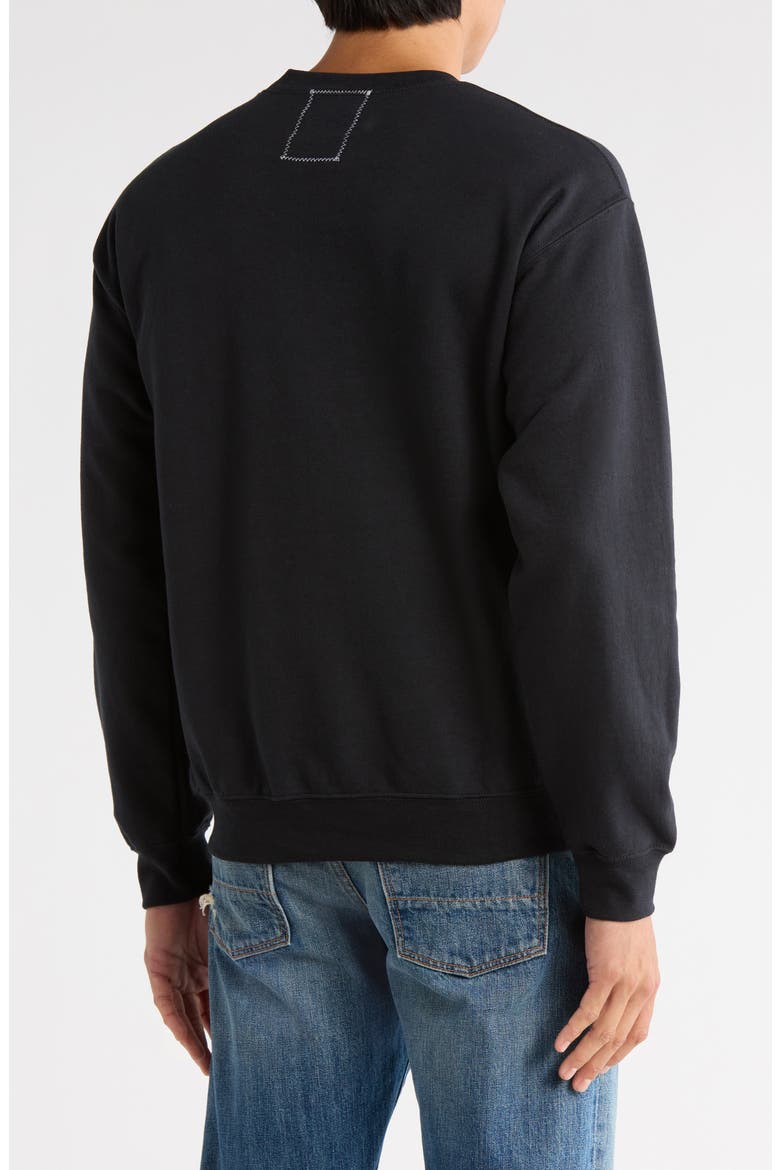 Riot Bear Cotton Blend Crewneck Sweatshirt, Alternate, color, BLACK