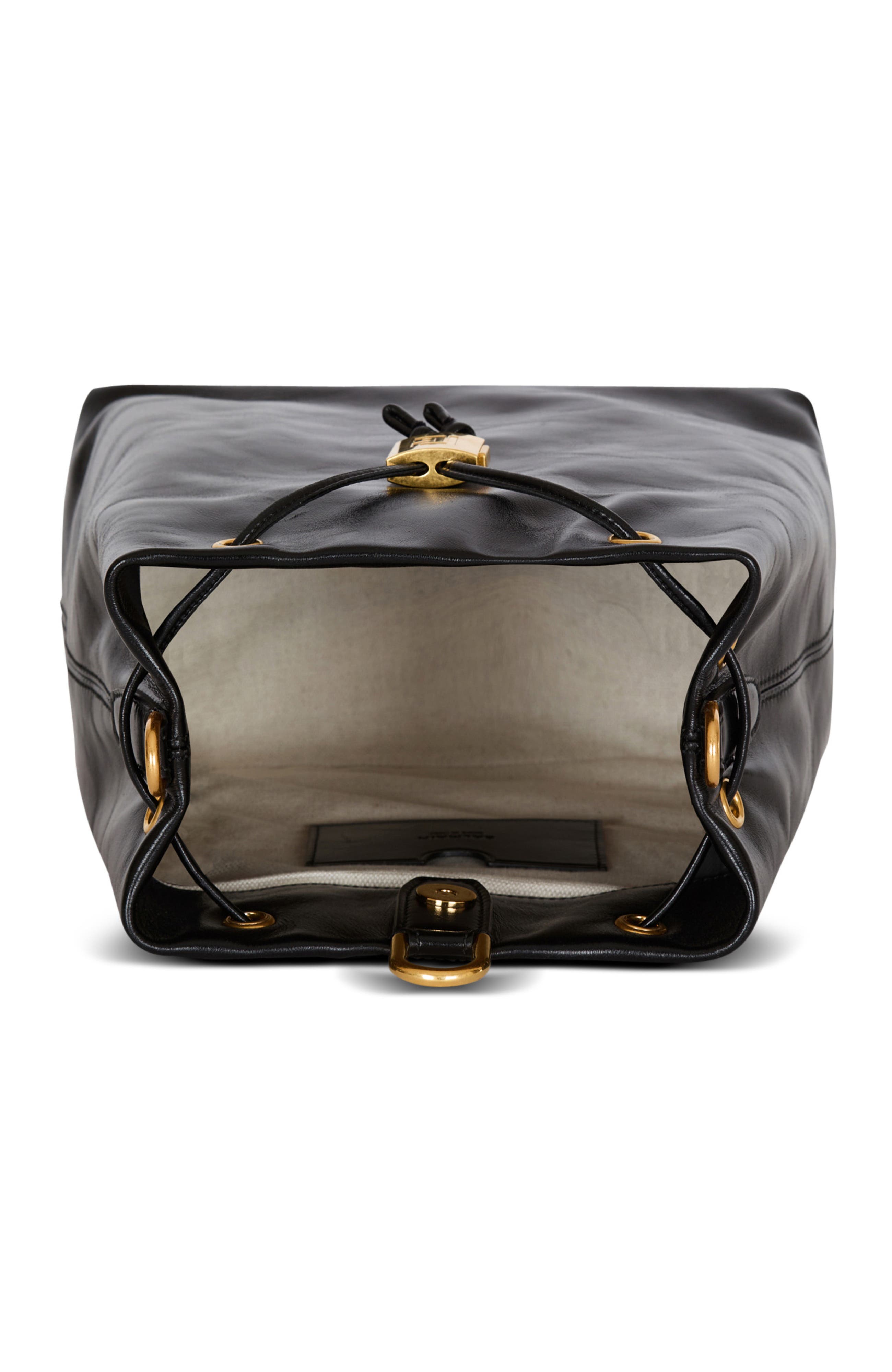 Balmain Pulse calfskin leather backpack, Alternate, color, Black