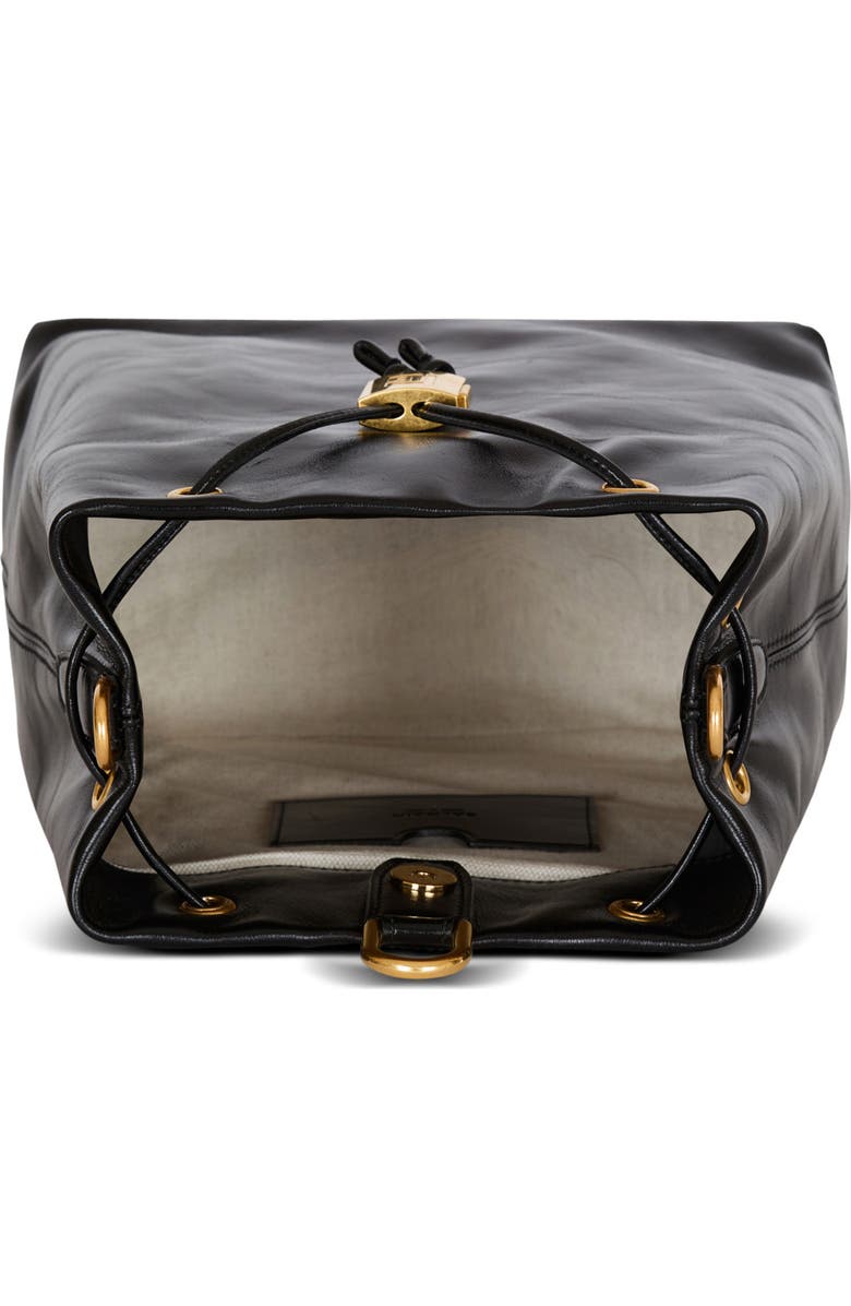 Balmain Pulse calfskin leather backpack, Alternate, color, Black