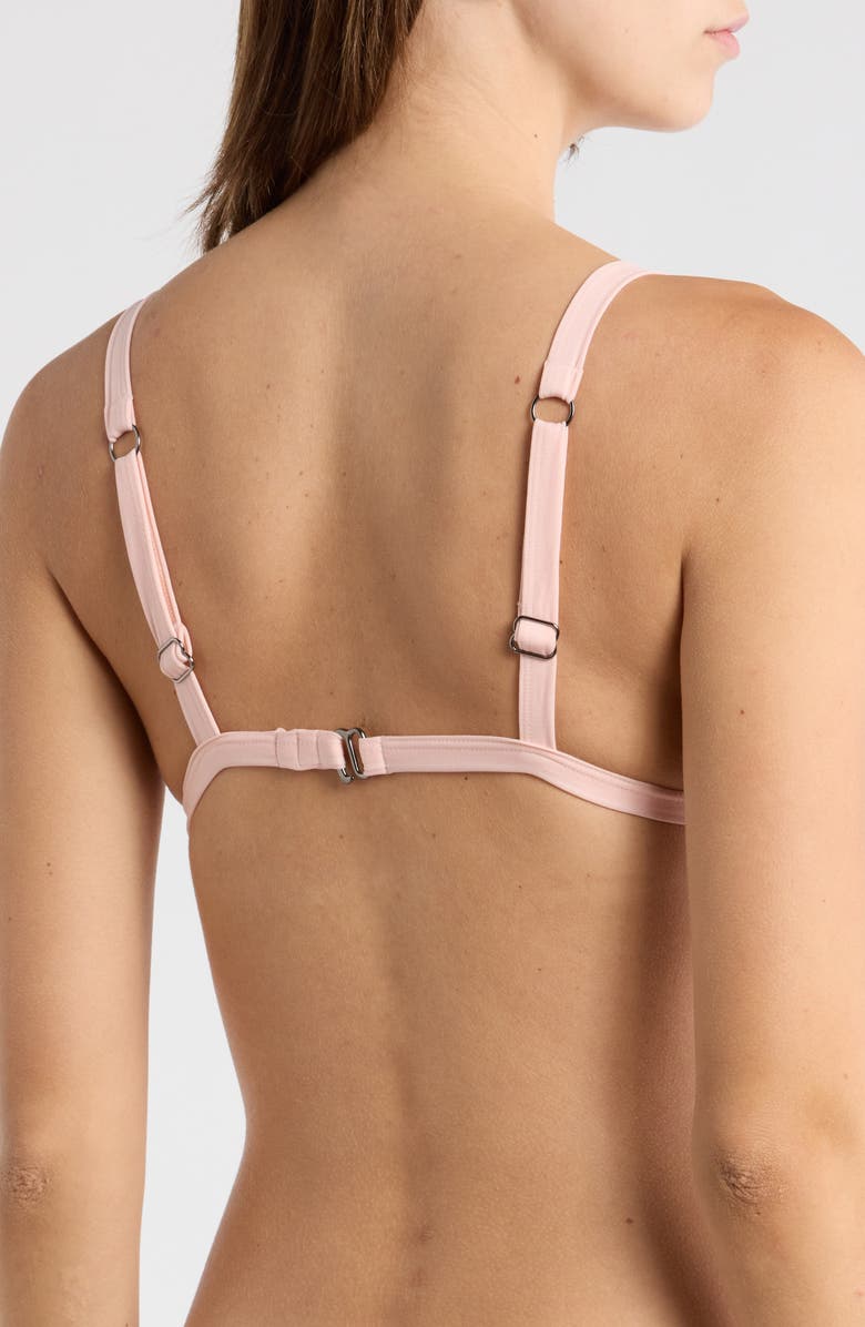 Maaji Rewind Reversible Triangle Bikini Top, Alternate, color, Pink