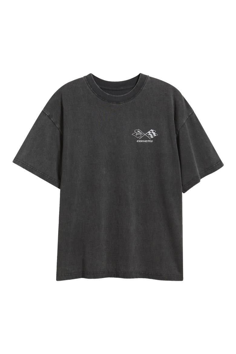 Chevrolet Corvette Cotton Graphic T-Shirt, Alternate, color, BLACK WASH