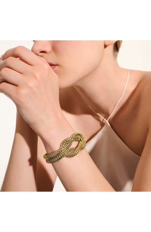 John Hardy Love Knot Sterling Silver Bracelet In Gold