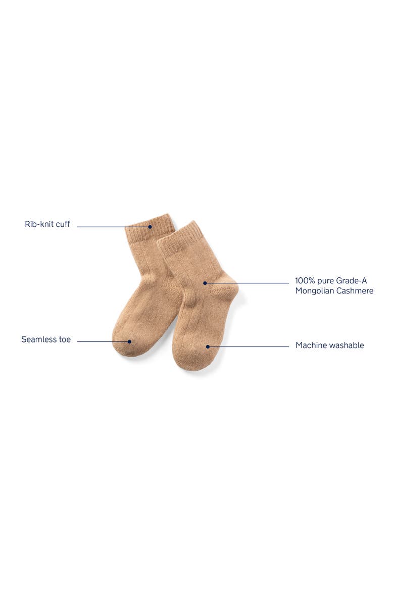 Cashmere Blend Crew Socks, Alternate, color, SIENNA