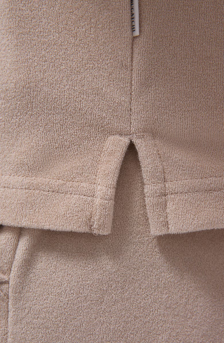 Bugatchi Cotton Blend French Terry Polo, Alternate, color, Sand