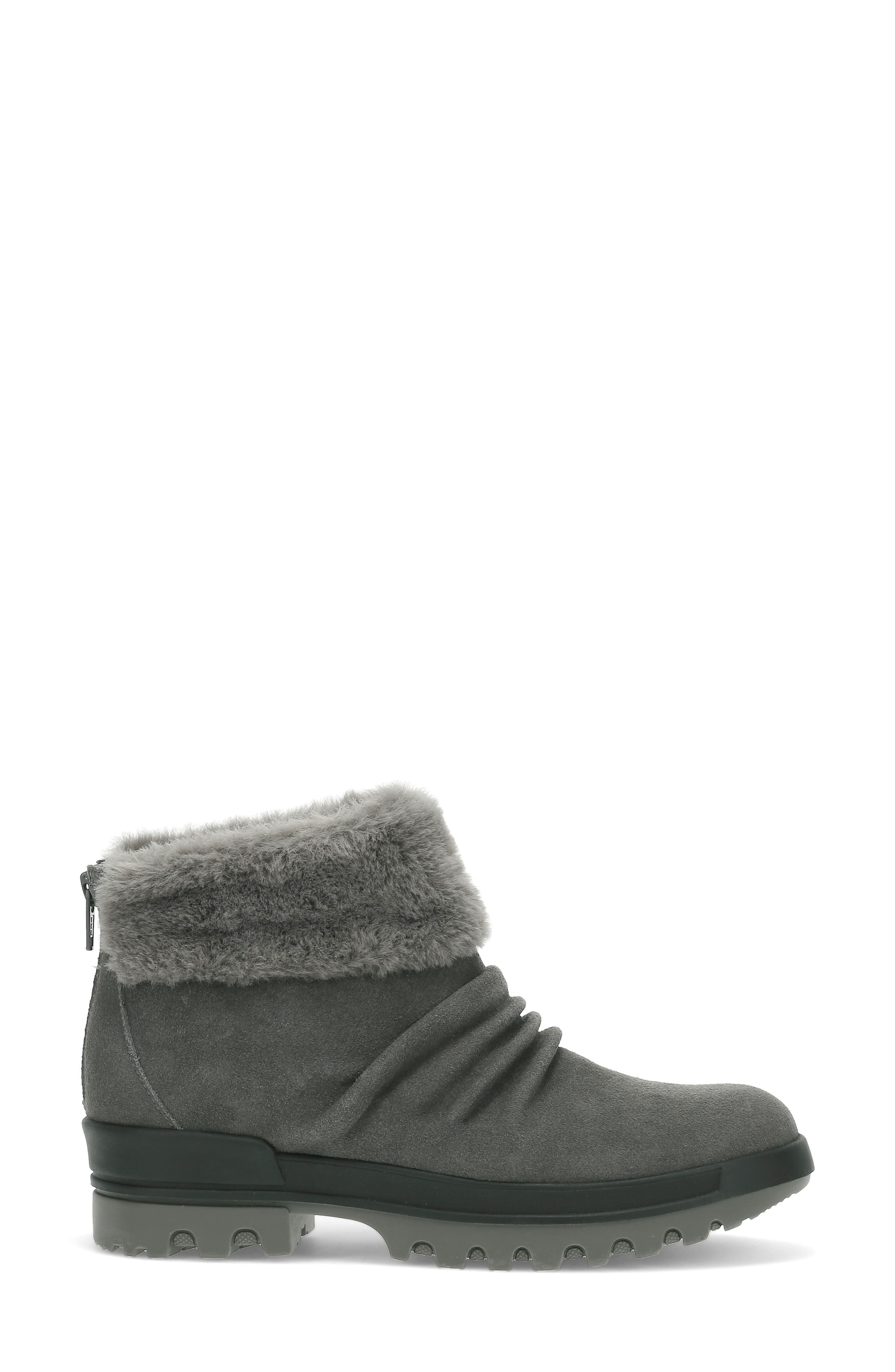 Nuri Faux Fur Trim Cold Weather Bootie, Alternate, color, DARK GREY