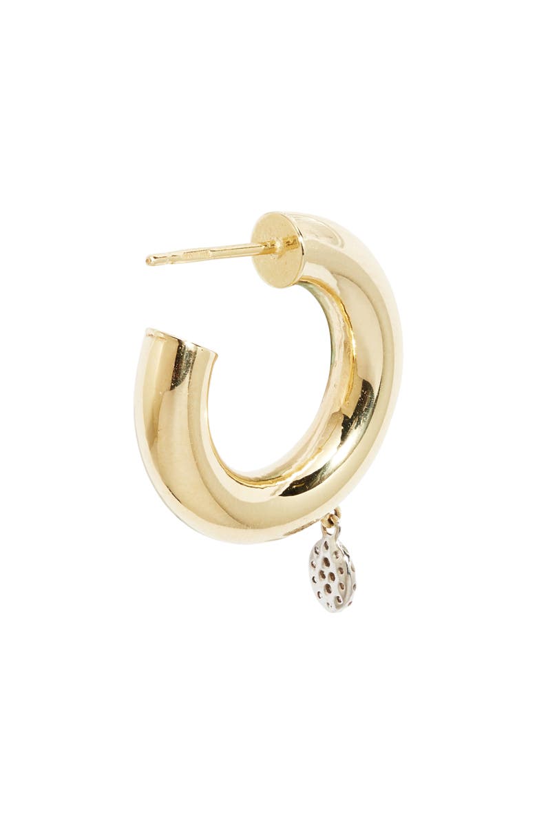 Meira T Diamond Disc Hoop Drop Earrings, Alternate, color, Yellow