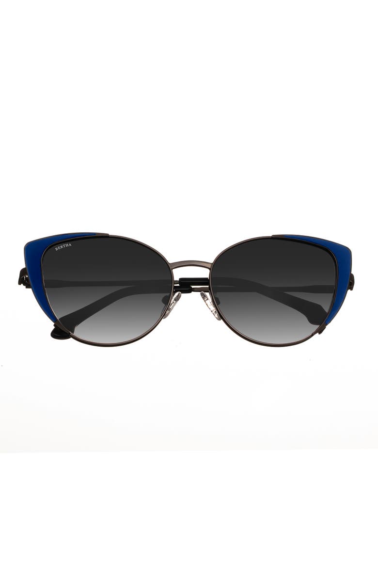 BERTHA Bailey Handmade in Italy Sunglasses, Alternate, color, Navy