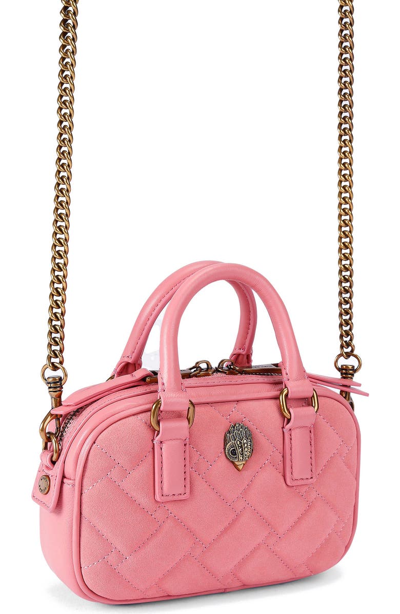Kurt Geiger London Extra Small Kensington Quilted Leather Duffle Crossbody Bag, Alternate, color, Open Pink