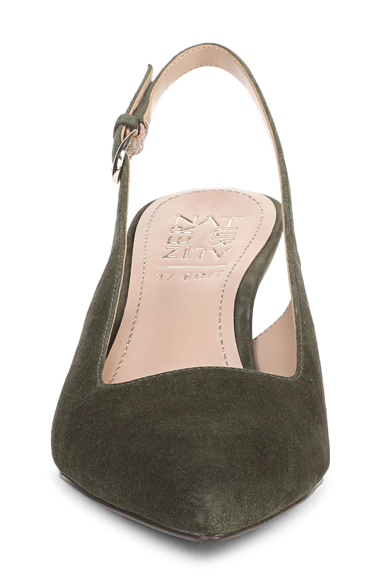 Madison Slingback Pointed Toe Pump, Alternate, color, CACTUS CLAY SUEDE