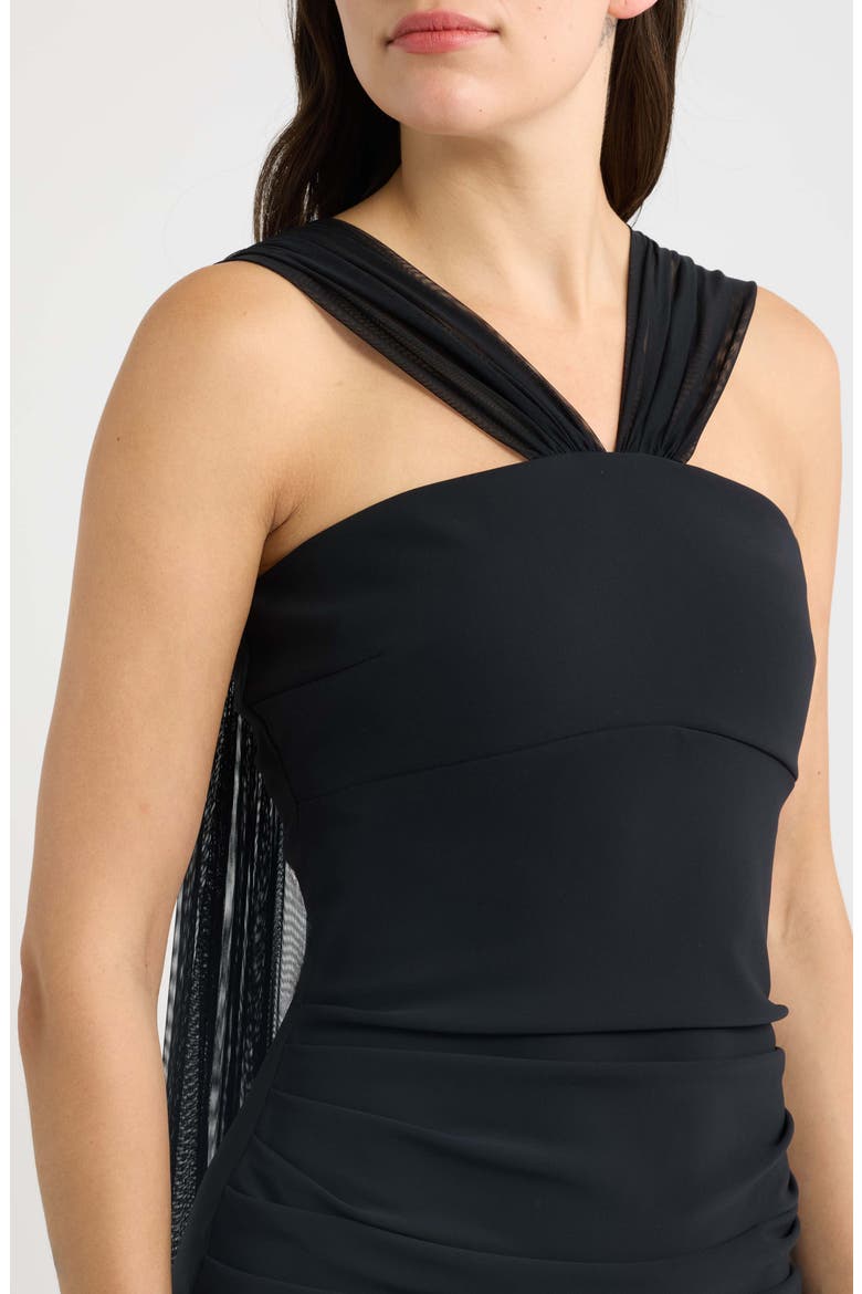 Eridani Illusion Cape Gown, Alternate, color, 37 BLACK