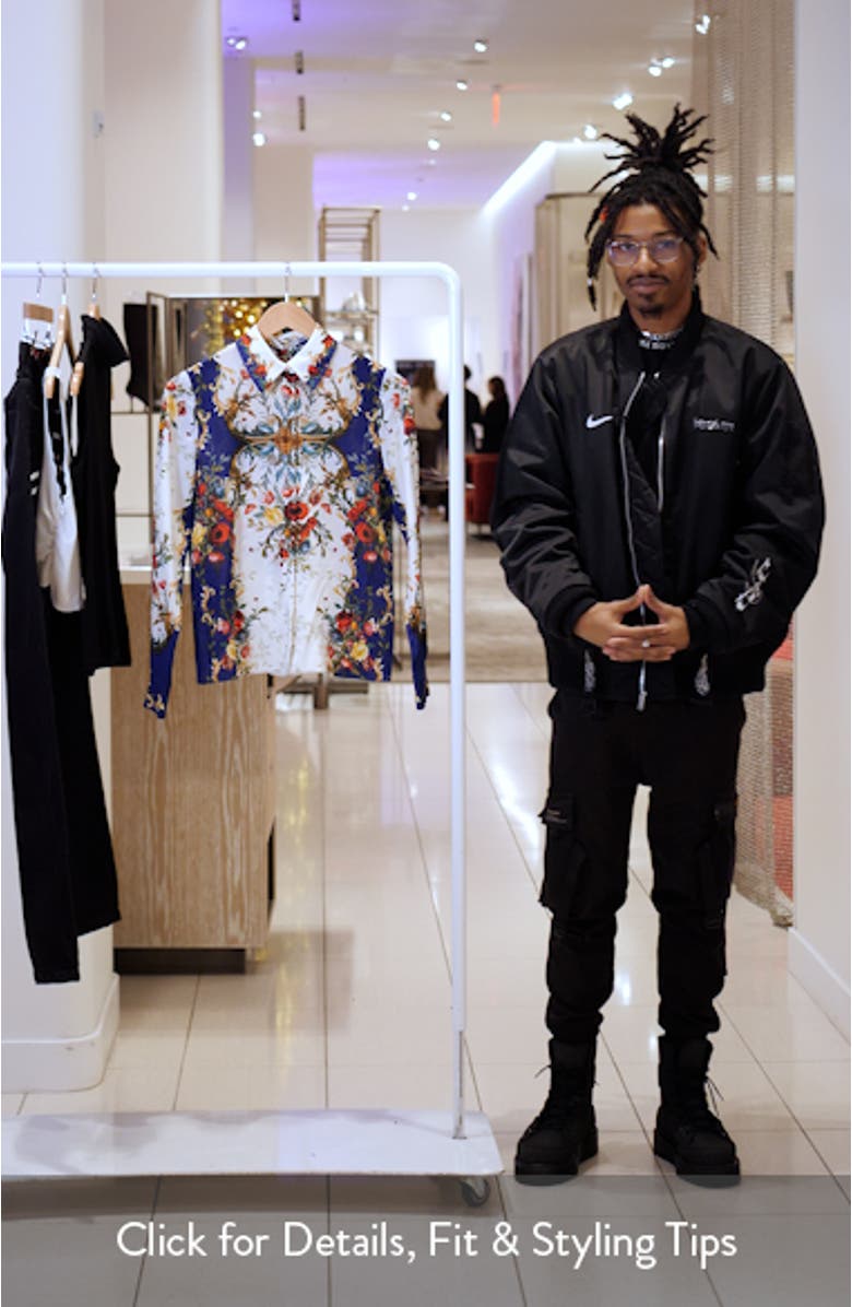 Willa Placed Floral Silk Top, sales video thumbnail