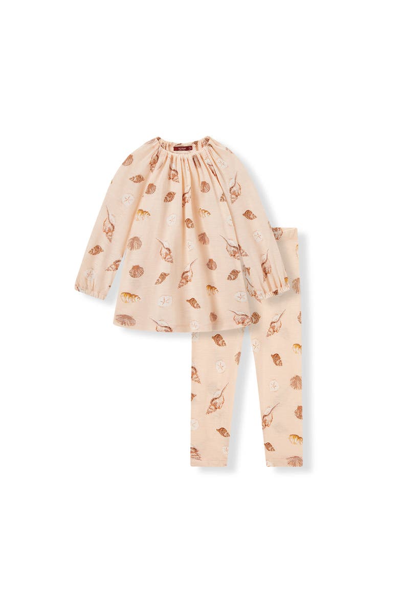 Dress and Legging Set, Main, color, Seashells