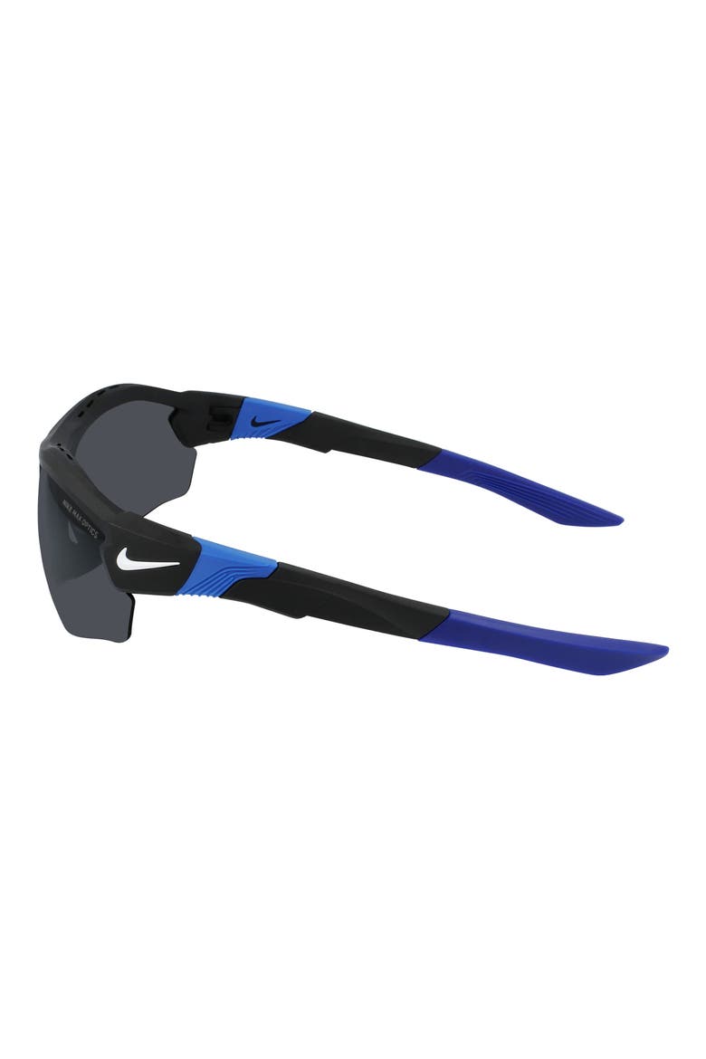 Show X3 72mm Oversize Wraparound Sunglasses, Alternate, color, BLACK / SILVER