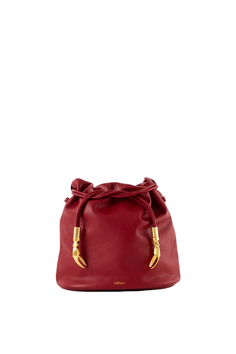 Leather Pouch Bag with Crab Claw
