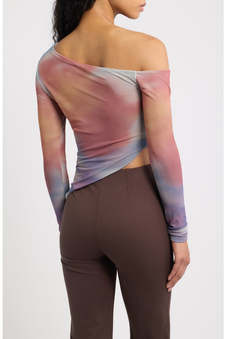 Mirada One Shoulder Jersey Top, Alternate, color, BLEU