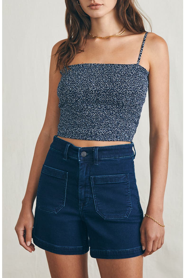 Alisee Floral Smocked Camisole, Main, color, NAVY RIVERTON DITSY