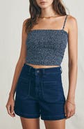 Faherty Alisee Floral Smocked Camisole