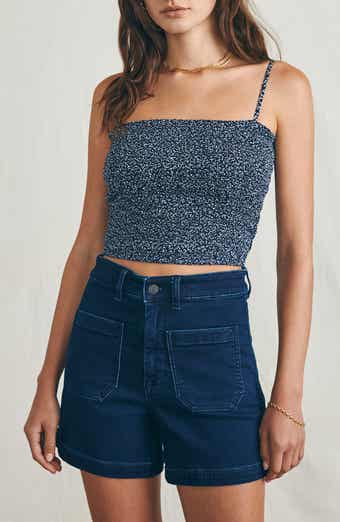 Faherty Alisee Floral Smocked Camisole