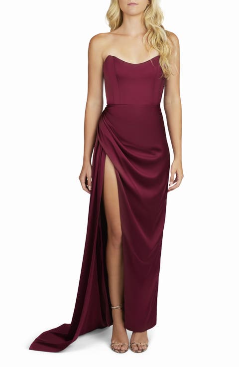 Bita Strapless Satin Gown
