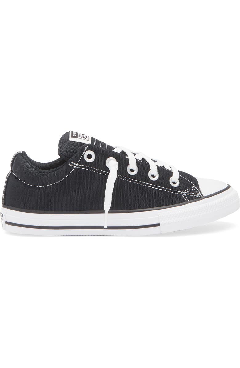 Converse Kids' Canvas Oxford Mid Sneaker, Alternate, color, Black/White/Black