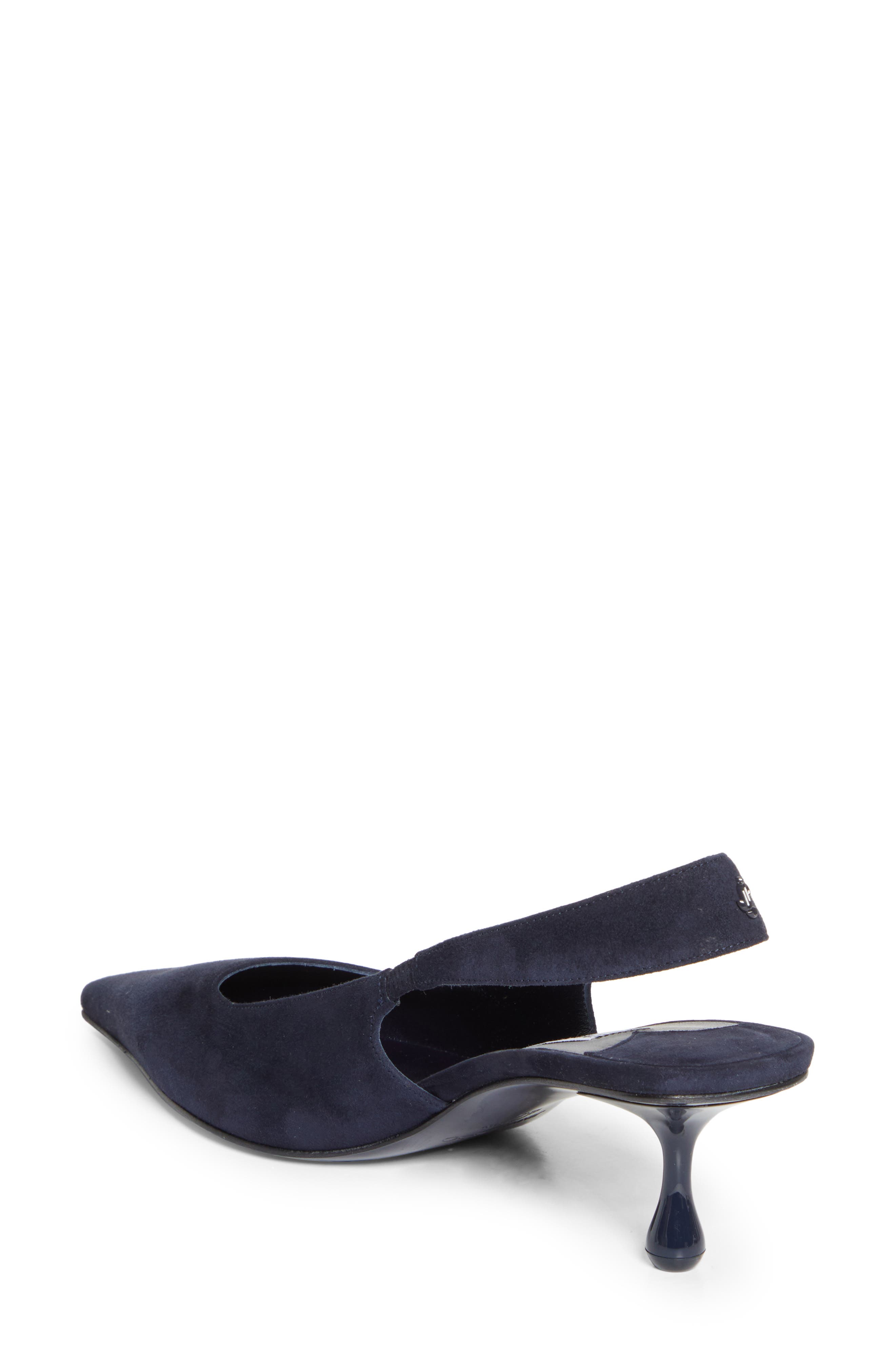 Jimmy Choo Amel Pointed Toe Slingback Pump, Alternate, color, Marine