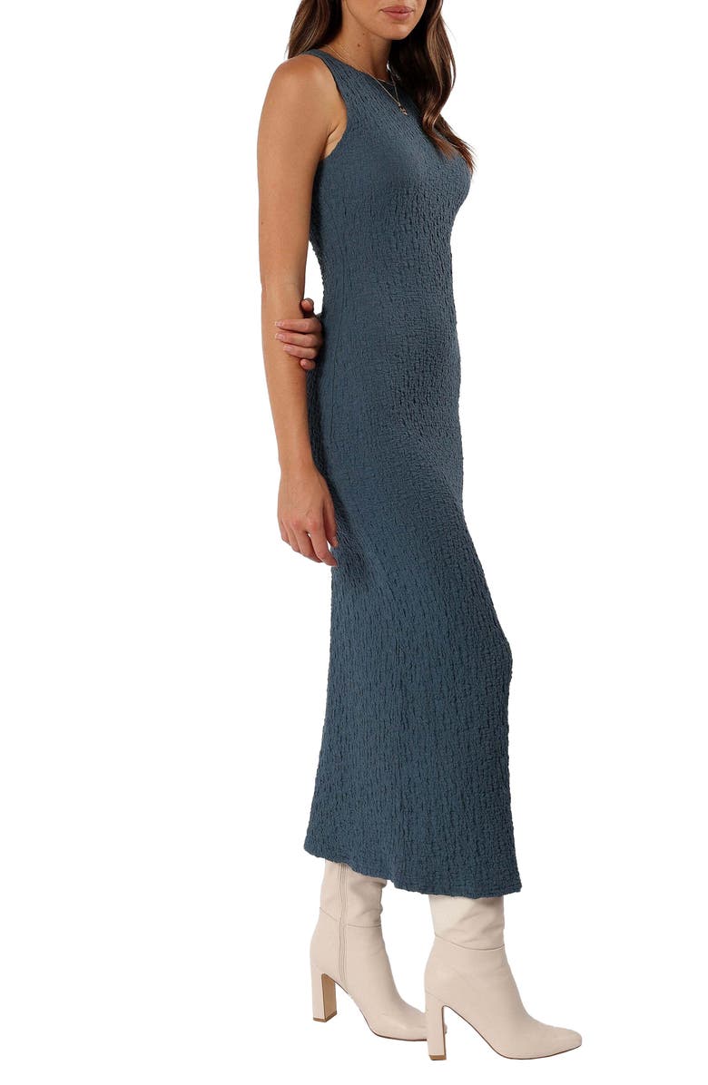 Petal & Pup Clark Texture Sleeveless Maxi Dress, Alternate, color, Charcoal Blue
