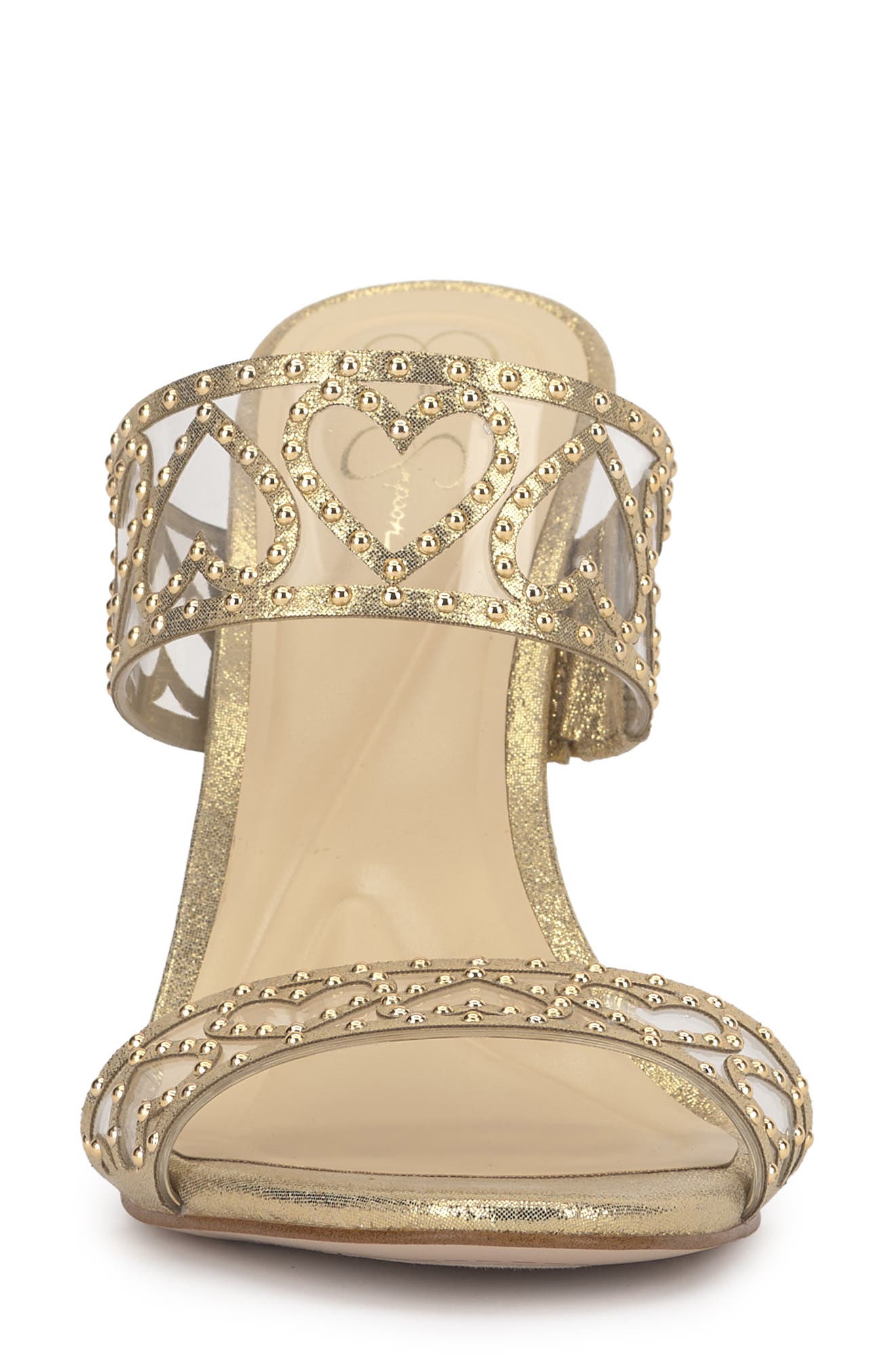 Jovara Slide Sandal, Alternate, color, GOLD/ CLEAR