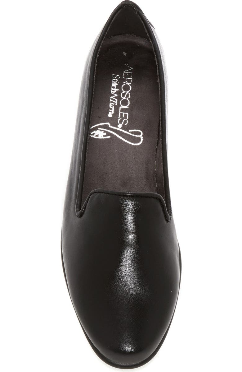 Aerosoles Betunia Smoking Slipper - Wide Width Available, Alternate, color, Black Leat