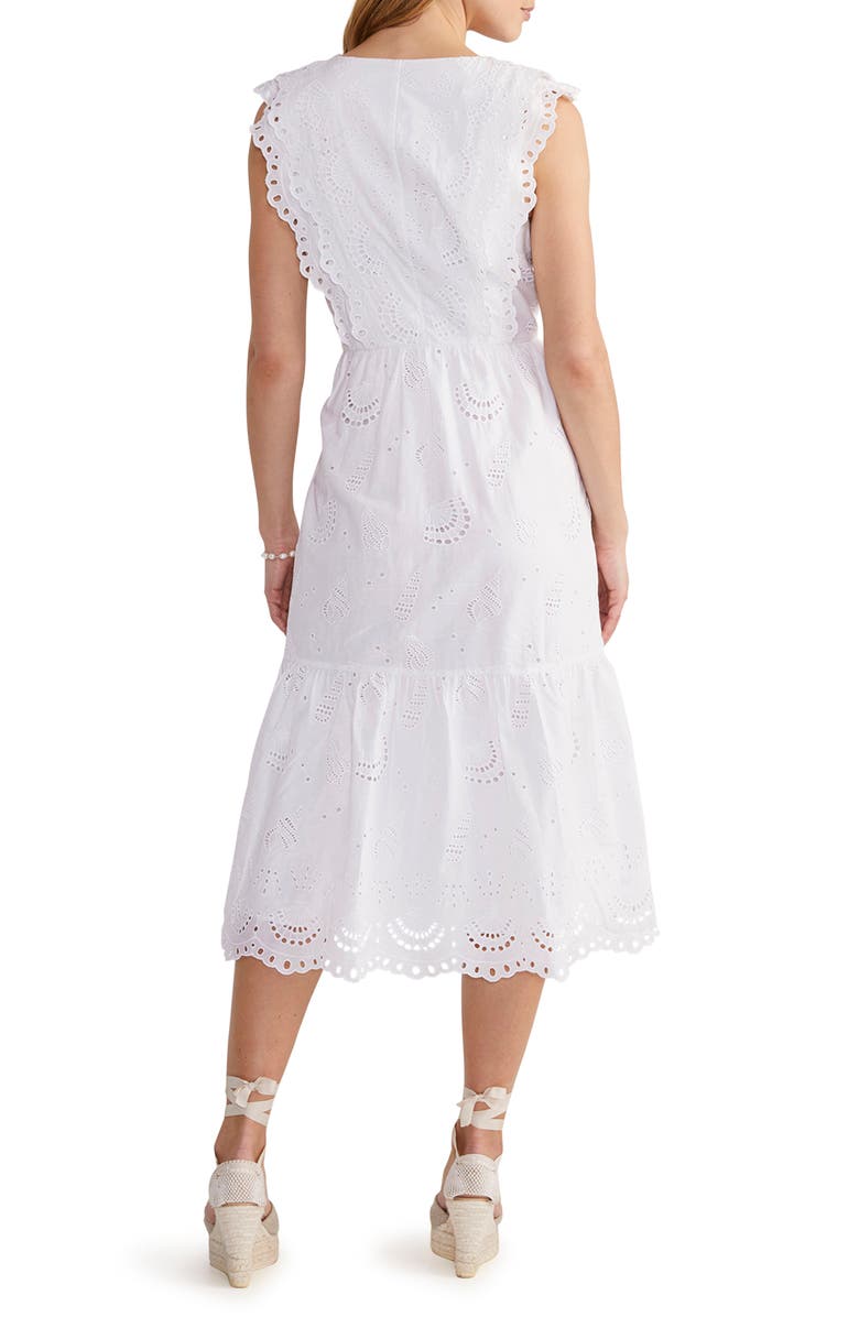 vineyard vines Seashell Eyelet Cotton Midi Sundress, Alternate, color, 