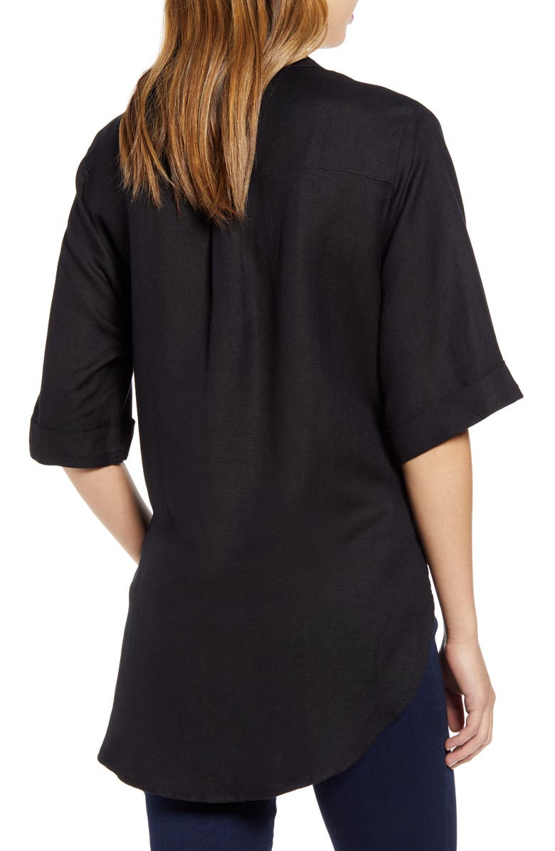 Angel Maternity Tie Front Maternity Button-Up Shirt, Alternate, color,