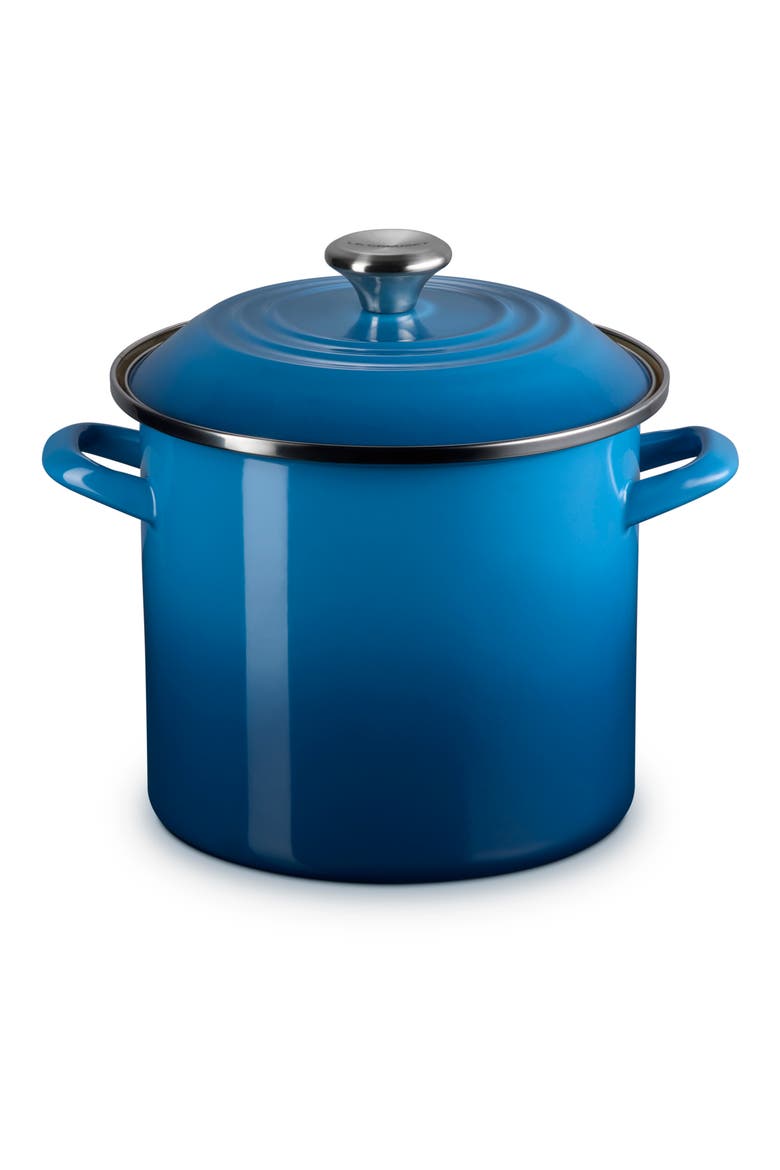 8-Quart Enameled Stainless Steel Stock Pot, Alternate, color, MARSEILLE