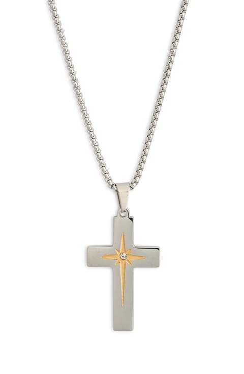 Men's Nathan North Star Cross Pendant Necklace